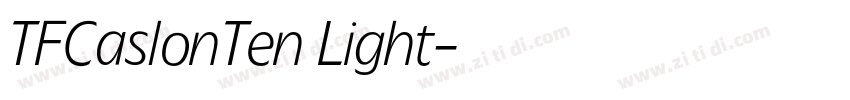 TFCaslonTen Light字体转换